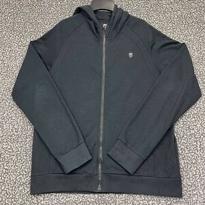 K-Swiss Hoodie Men Extra Large Black Full Zip Long Sleeve Pocket Outdoor XL